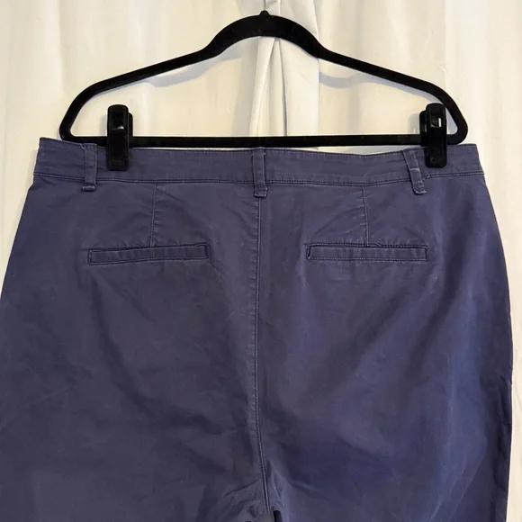 GAP Girlfriend High Rise Chino Pants Navy Stretch Cotton Women’s 16 - Picture 7 of 9